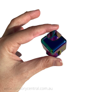 Oil Slick Metal Spinning Cube 100gm