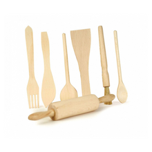Load image into Gallery viewer, Set of 7 Wooden Kitchen Utensils
